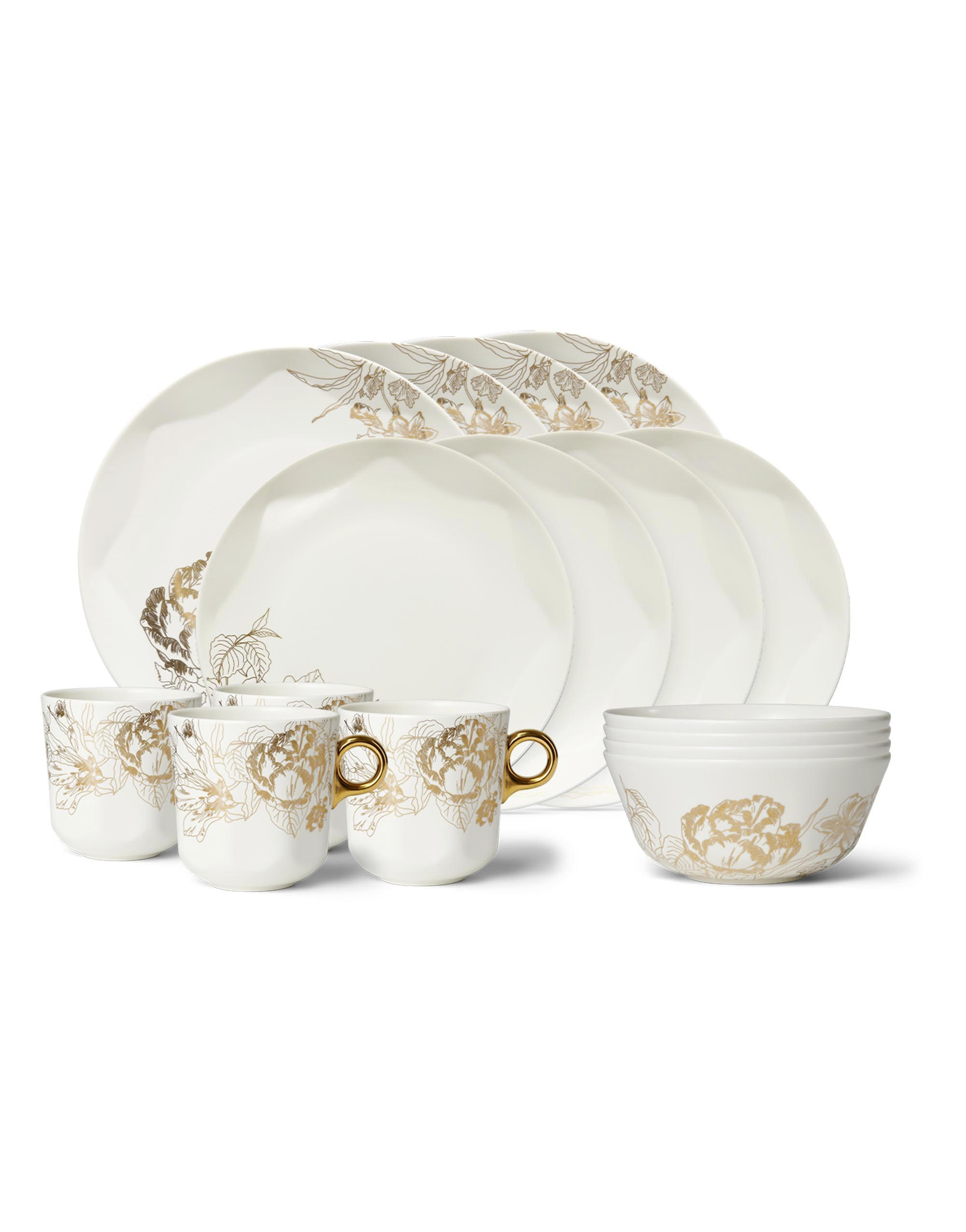 KOMBINOVANÝ SERVIS, 16-dielne, porcelán - biela, Basics, keramika