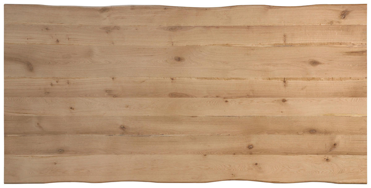 ESSTISCH 200/100/76 cm Echtholz  Holz, Metall rechteckig Eichefarben, Schwarz  - Eichefarben/Schwarz, LIFESTYLE, Holz/Metall (200/100/76cm) - Landscape