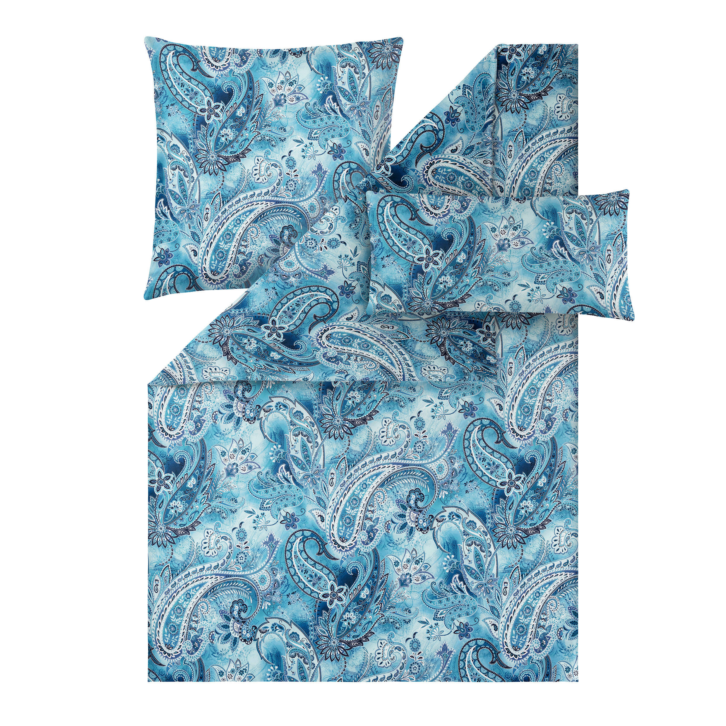 BETTWÄSCHE Atelier Makosatin 155/220 cm  - Dunkelblau, Design, Textil (155/220cm) - Estella