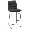 BARHOCKER in Textil Mokka  - Schwarz/Mokka, Design, Textil/Metall (52/122/66cm) - Dieter Knoll