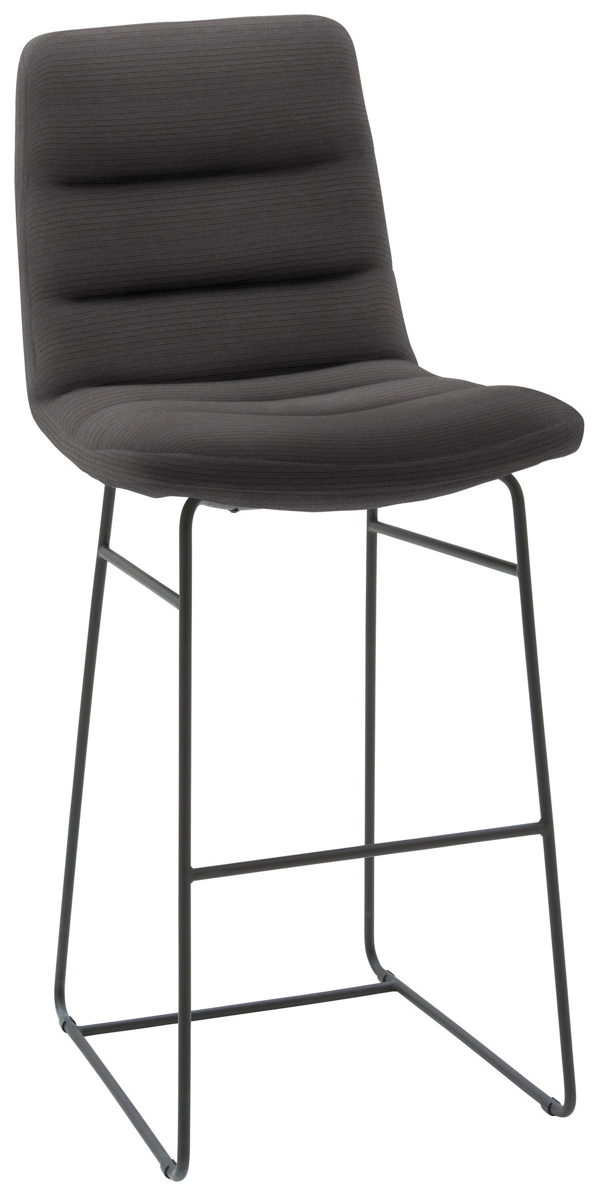 BARHOCKER in Textil Mokka  - Schwarz/Mokka, Design, Textil/Metall (52/122/66cm) - Dieter Knoll