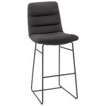 BARHOCKER in Textil Mokka  - Schwarz/Mokka, Design, Textil/Metall (52/122/66cm) - Dieter Knoll