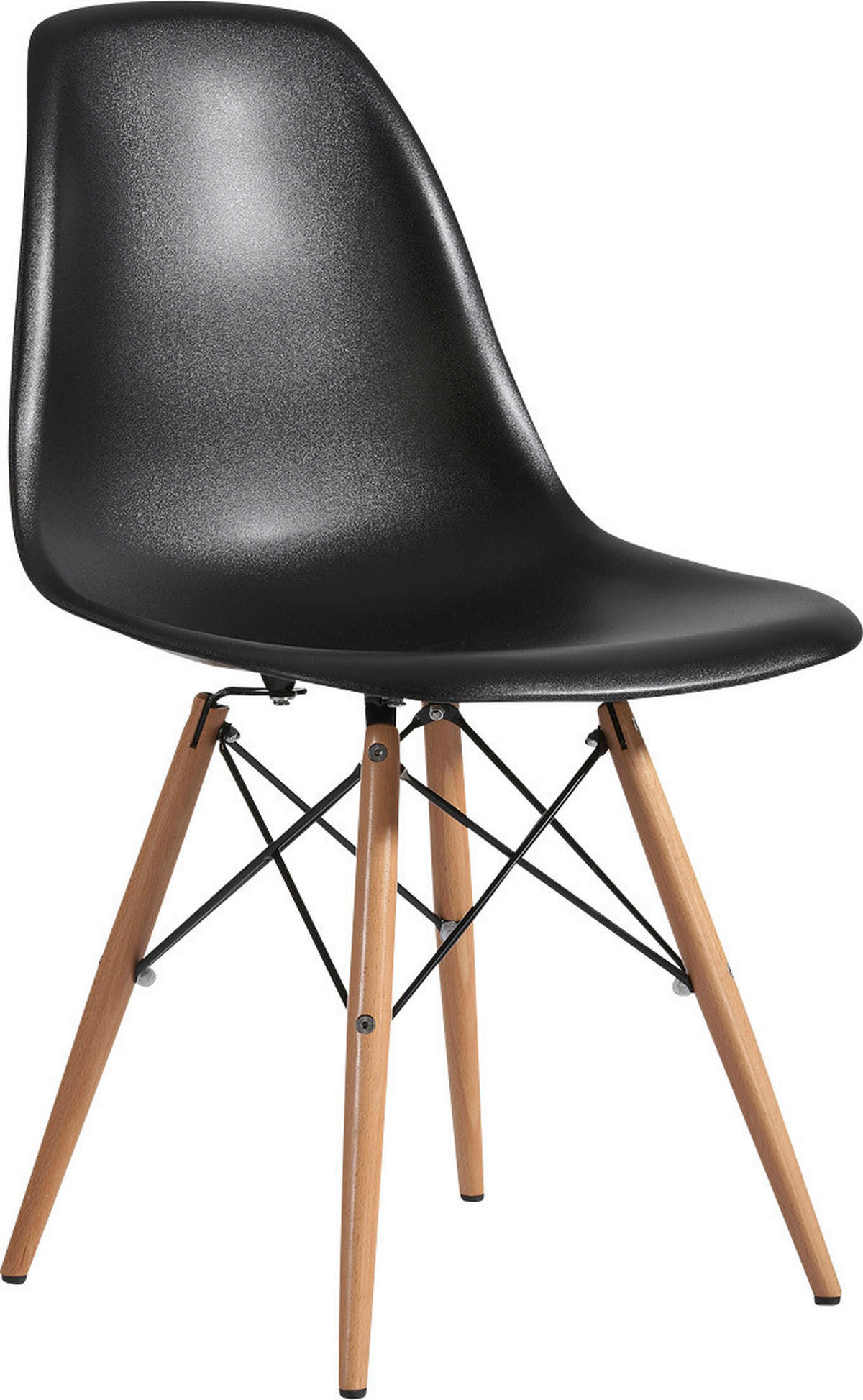 STOLICA  crna       - boja bukve/crna, Dizajnerski, drvo/metal (54/81/47cm) - Novel