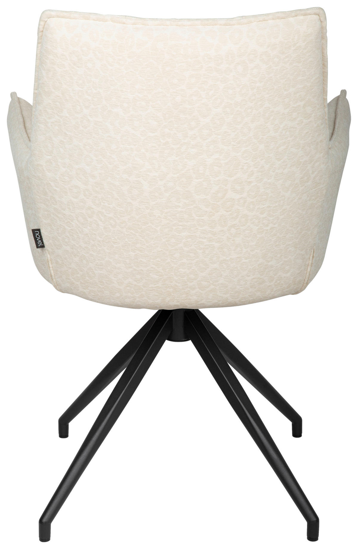 ARMLEHNSTUHL  in Eisen Jacquard  - Creme/Schwarz, Design, Textil/Metall (59/89.5/63cm) - Novel