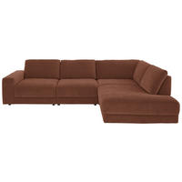 ECKSOFA  Chenille, Jacquard Rostfarben  - Rostfarben/Schwarz, Design, Kunststoff/Textil (316/242cm) - Niels Andersson