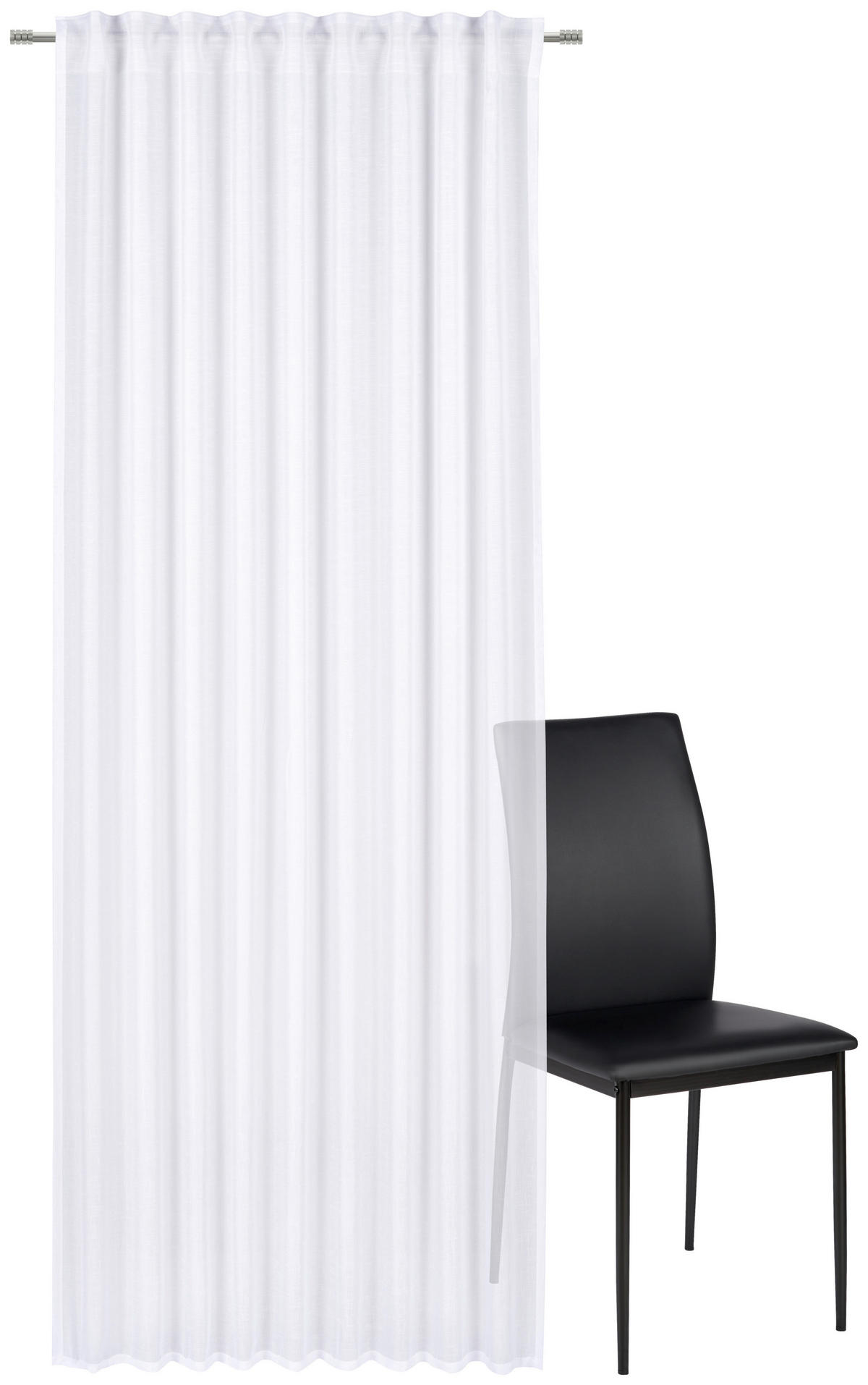 KOMBINOVANA ZAVESA bela - bela, Osnovno, tekstil (140/245cm) - Esposa