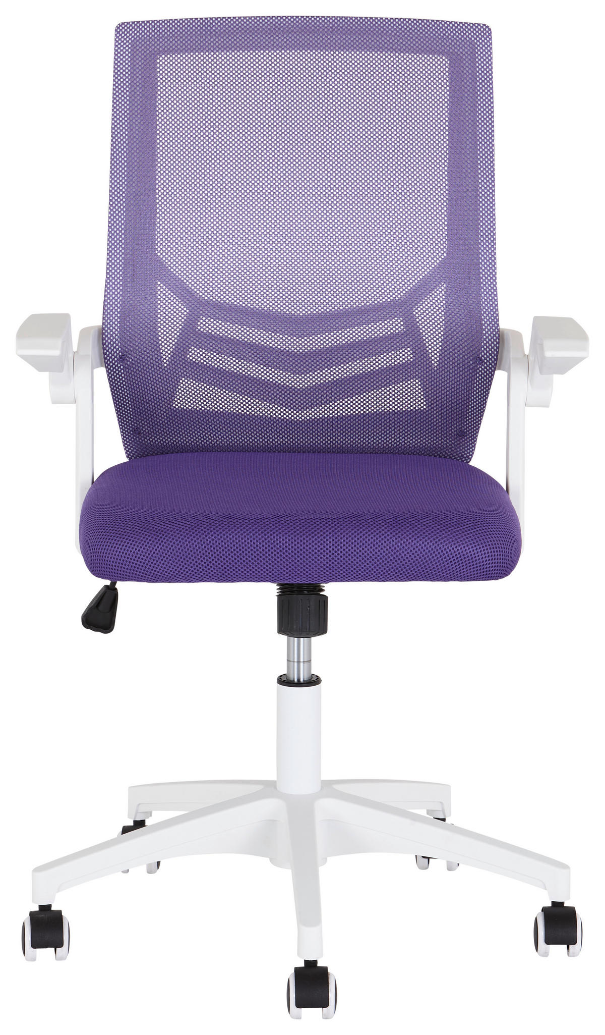 OTOČNÁ ŽIDLE, síťovina, fialová, černá, bílá - bílá/černá, Moderní, kov/textil (61/91,5-101,5/56cm) - MID.YOU