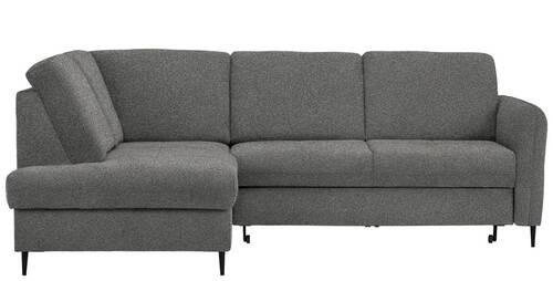 SAROKKANAPÉ textil sötétszürke  - fekete/sötétszürke, Modern, textil/fa (184/241cm) - Hom`in