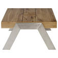 COUCHTISCH in Holz, Metall 67,5/65/35 cm  - Edelstahlfarben/Eichefarben, Basics, Holz/Metall (67,5/65/35cm) - Venda
