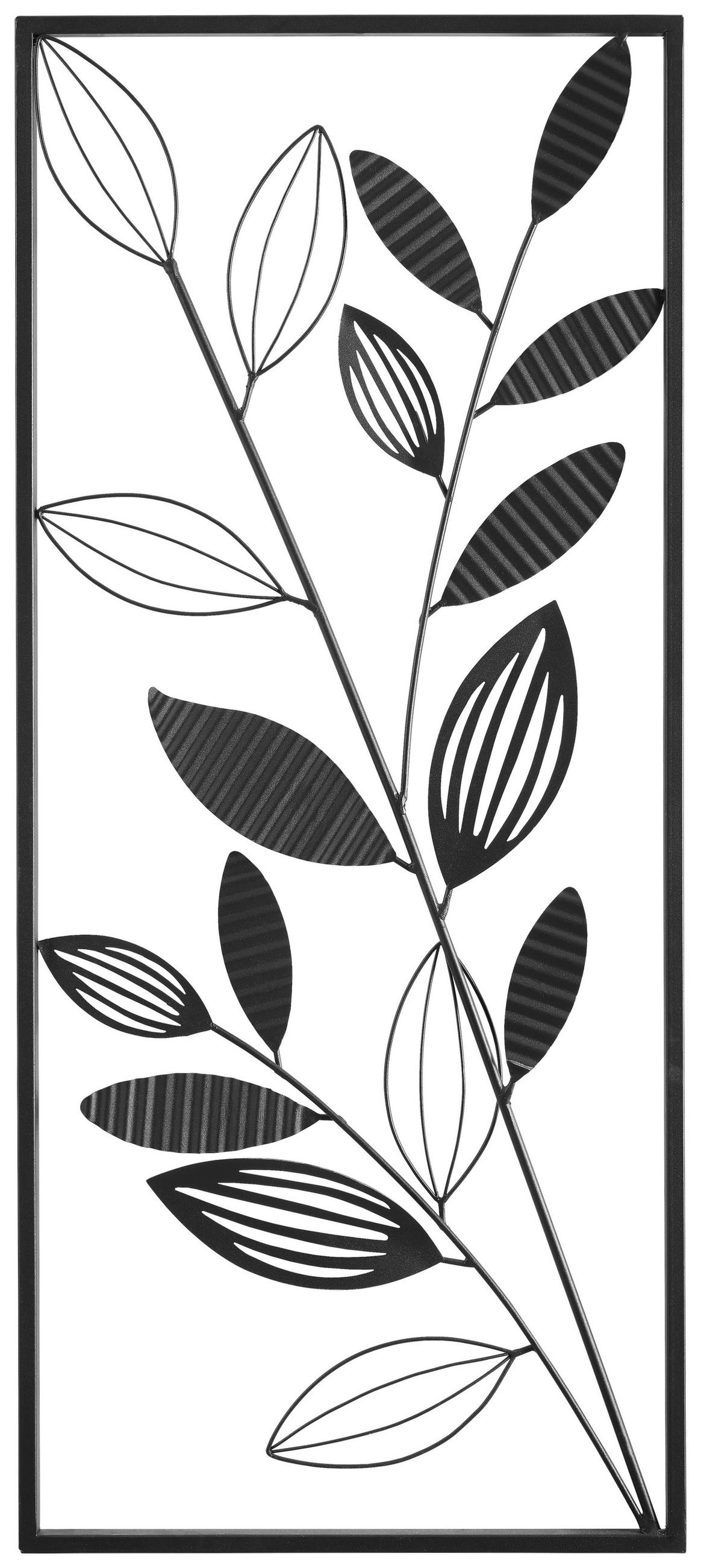 ZIDNA DEKORACIJA        35,5/81,5 cm   - crna, Prirodno, metal (35,5/81,5cm) - Ambia Home