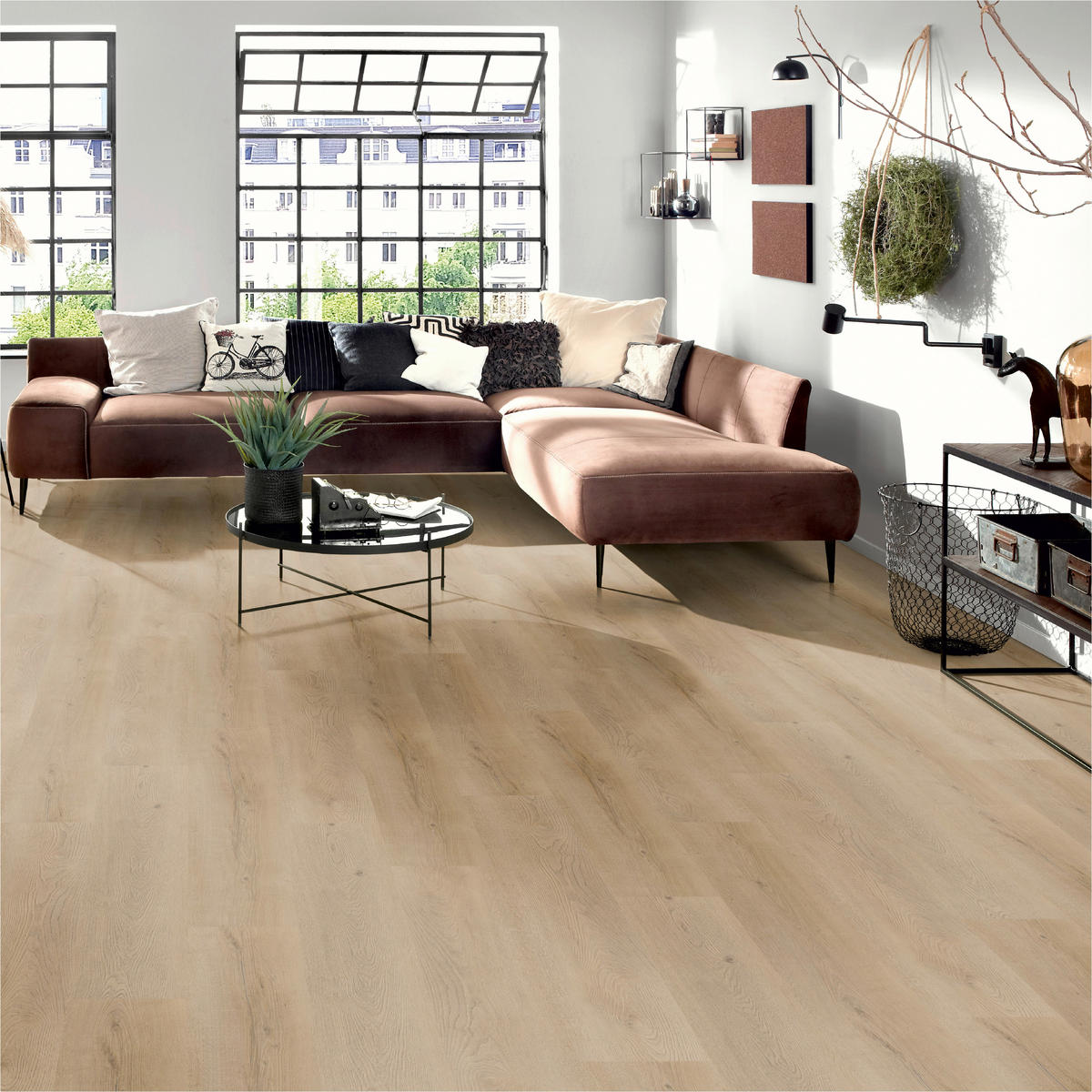 DESIGNBODEN Variant  per  m² - Hellbraun/Eichefarben, Basics, Kunststoff (122/23/0.48cm)