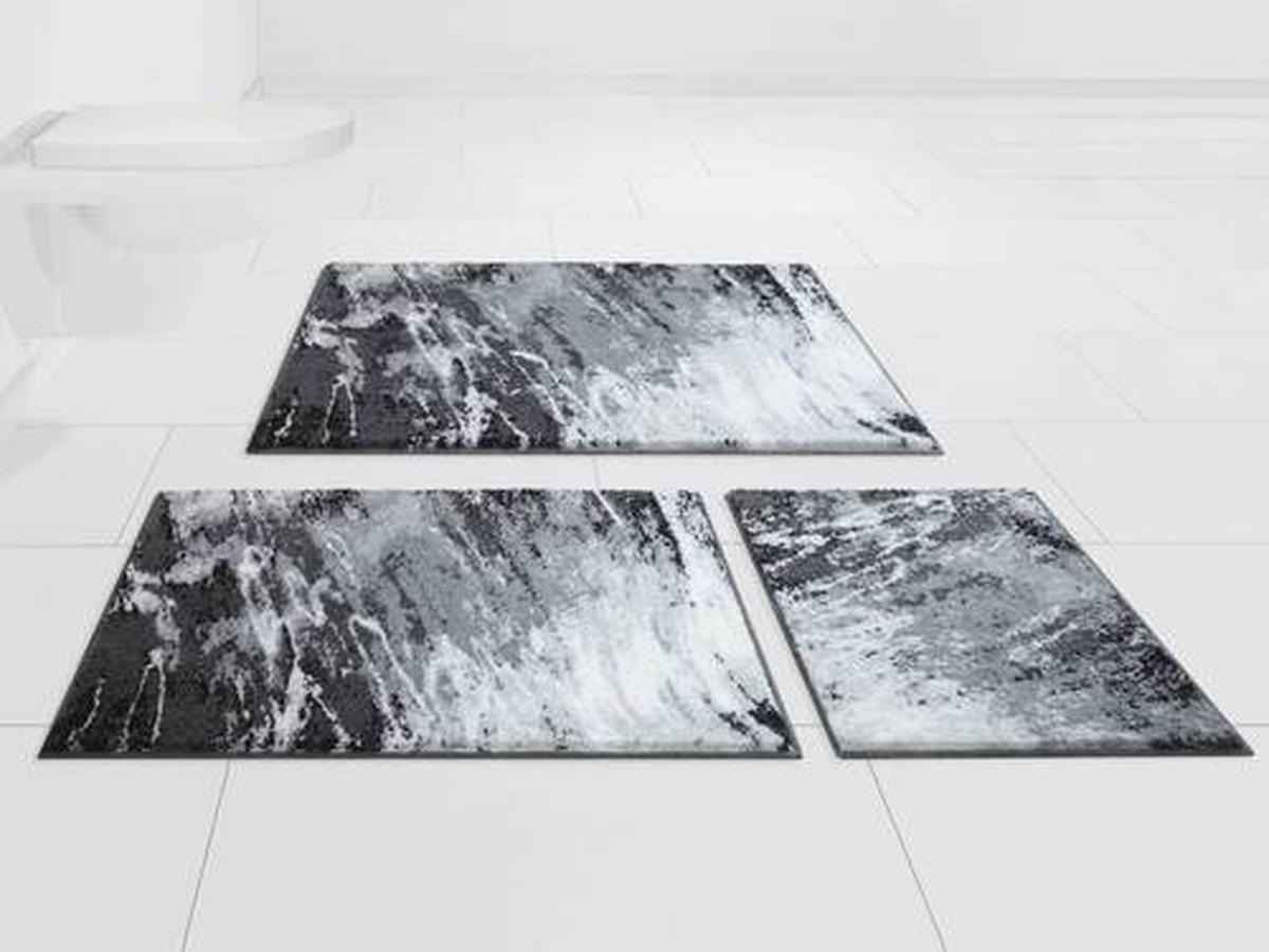 BADTEPPICH Grau 60/100 cm  - Grau, Basics, Kunststoff/Textil (60/100cm) - Grund