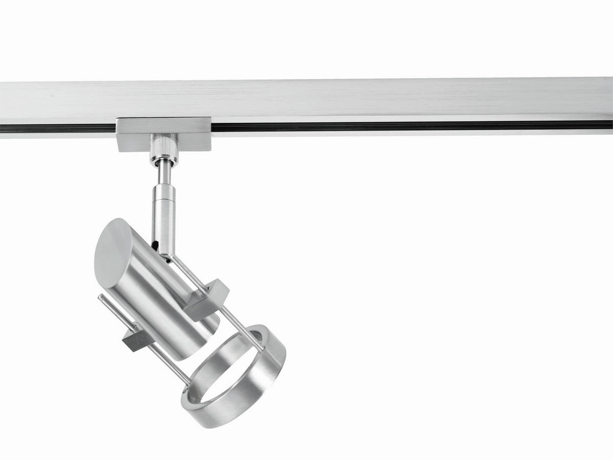 SCHIENENSYSTEM-STRAHLER - Nickelfarben, Basics, Metall (15cm) - Fischer & Honsel