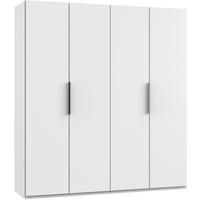 DREHTÜRENSCHRANK in Weiss  - Chromfarben/Weiss, Modern, Holzwerkstoff (200/216/58cm) - MID.YOU