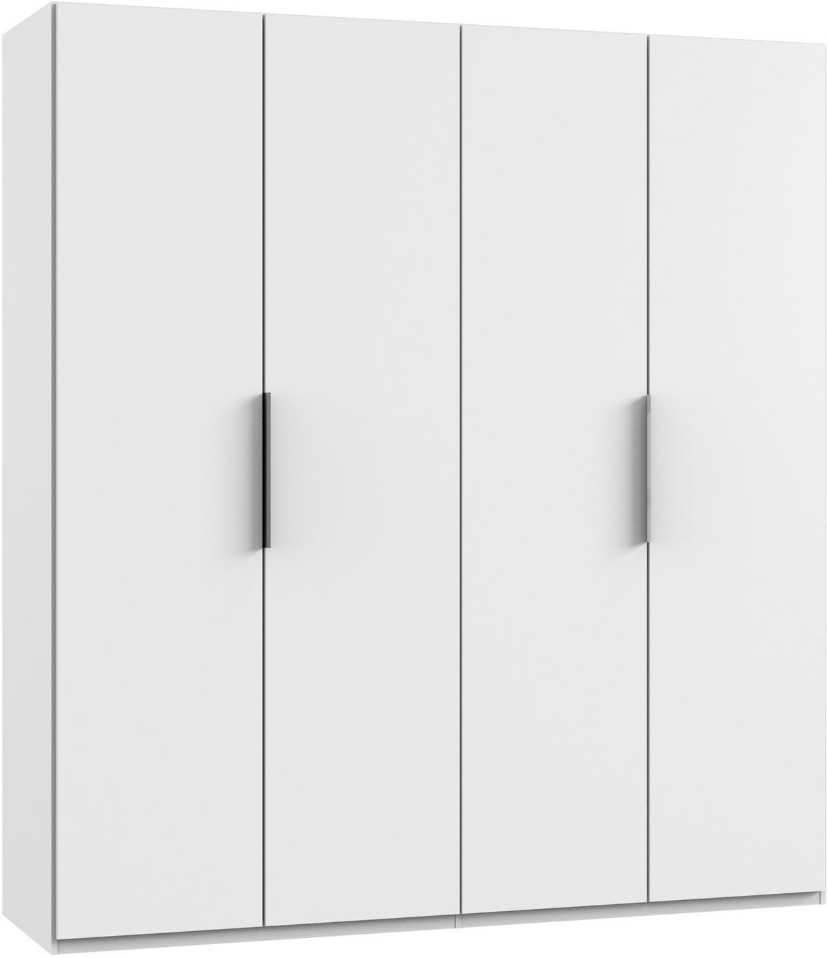 DREHTÜRENSCHRANK in Weiss  - Chromfarben/Weiss, Modern, Holzwerkstoff (200/216/58cm) - MID.YOU