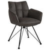 ARMLEHNSTUHL  in Mikrofaser  - Schwarz/Grau, Design, Textil/Metall (60/84/65cm) - SetOne by Musterring