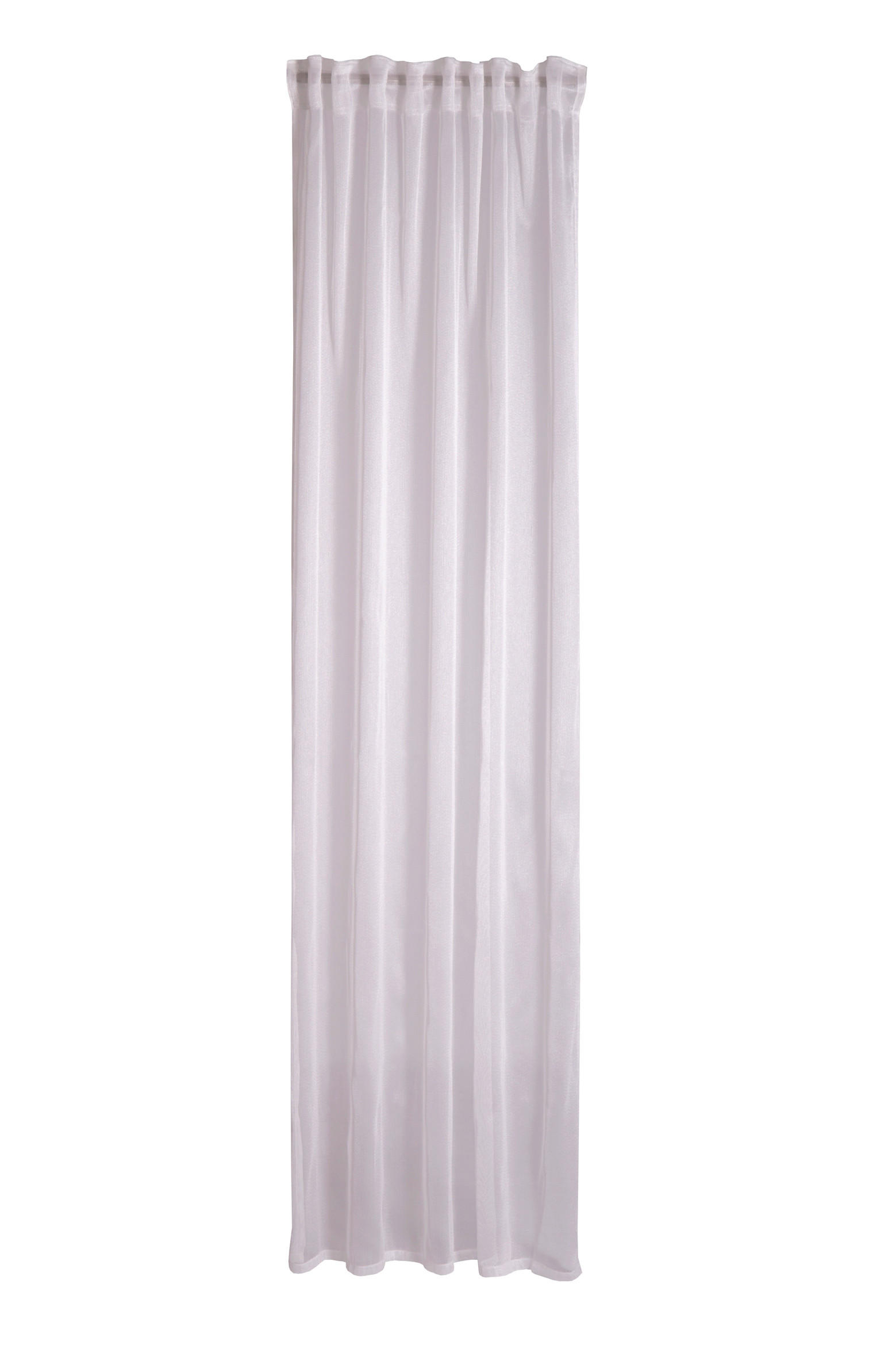 FERTIGVORHANG transparent  - Weiß, KONVENTIONELL, Textil (140/245cm)