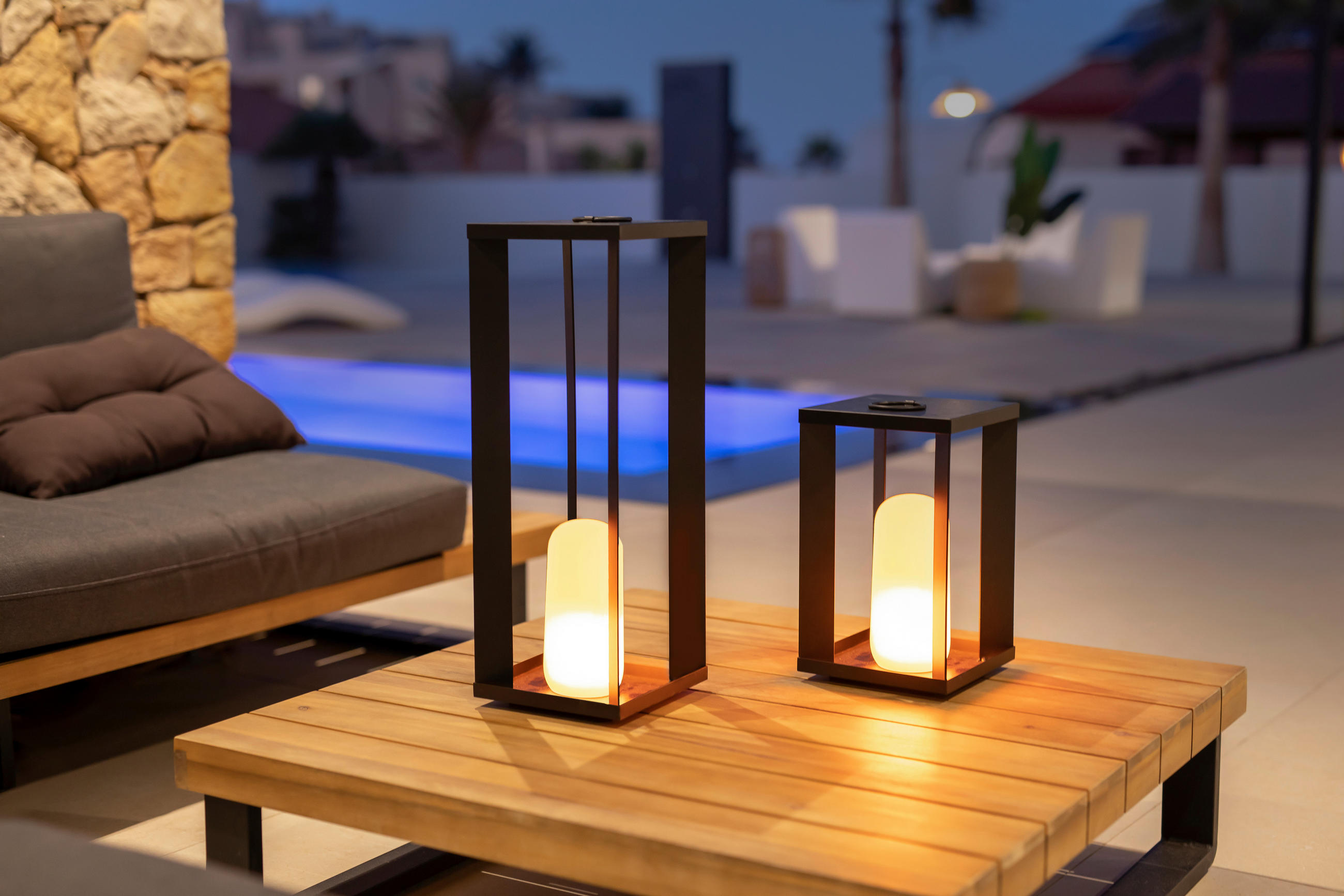 LED-AUßENLEUCHTE SIROCO 18/50/18 cm   - Schwarz, Basics, Metall (18/50/18cm) - Newgarden