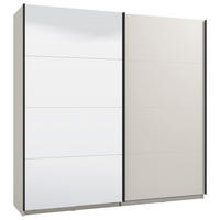 SKRIŇA S POS. DVER. – HOR.VED, kašmírová, 220/217,5/62 cm - kašmírová, Konventionell, kompozitné drevo/sklo (220/217,5/62cm) - Xora