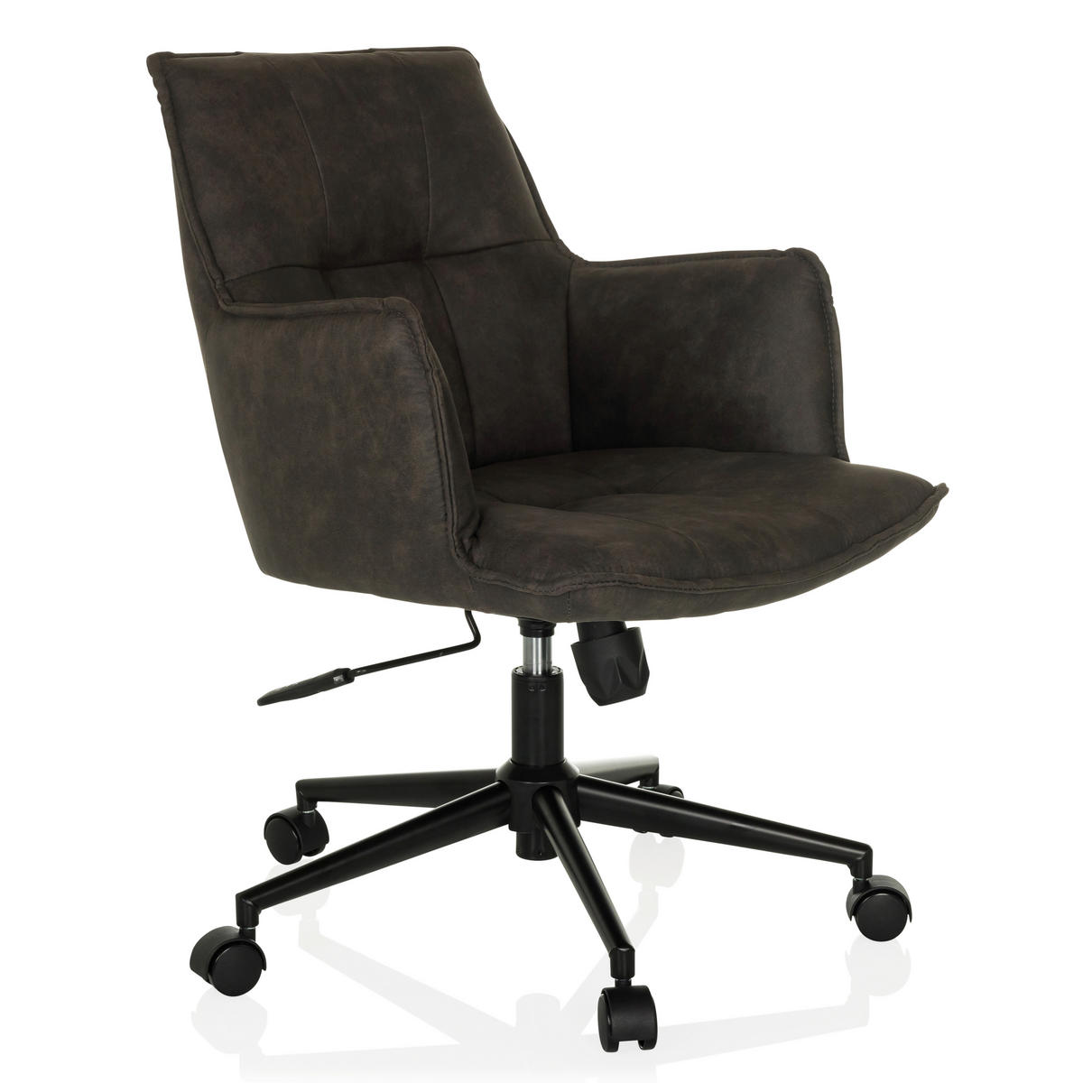 DREHSTUHL Dunkelgrau  - Dunkelgrau/Schwarz, MODERN, Kunststoff/Textil (54/85/70cm) - MID.YOU