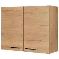 KÜCHENOBERSCHRANK 90/72/35 cm  in Eichefarben  - Eichefarben/Schwarz, MODERN, Holzwerkstoff/Metall (90/72/35cm) - Nobilia