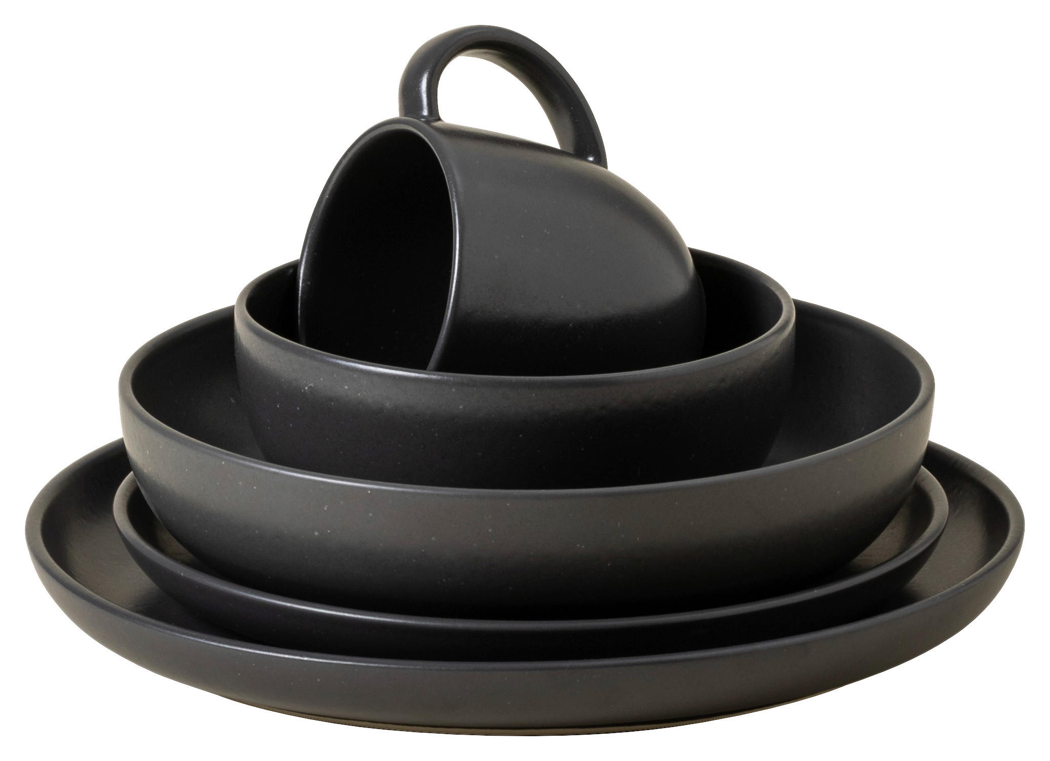 KOMBISERVICE Anthrazit PACIFICA 5-teilig 1 Personen  - Anthrazit, Basics, Keramik - Costa Nova