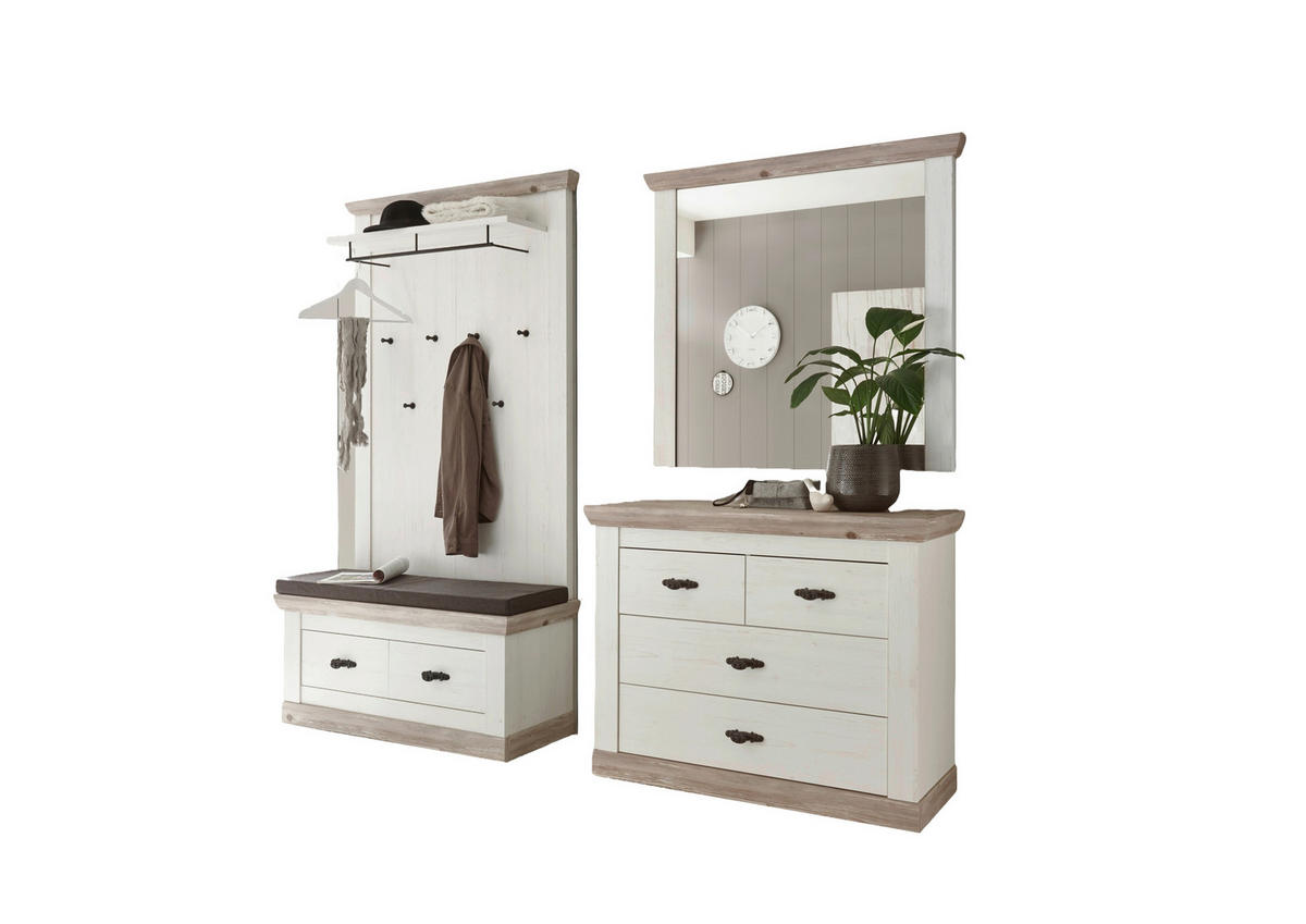 GARDEROBE 4-teilig  in 224/201/45 cm  - Hellbraun/Pinienfarben, Design, Holzwerkstoff (224/201/45cm) - MID.YOU