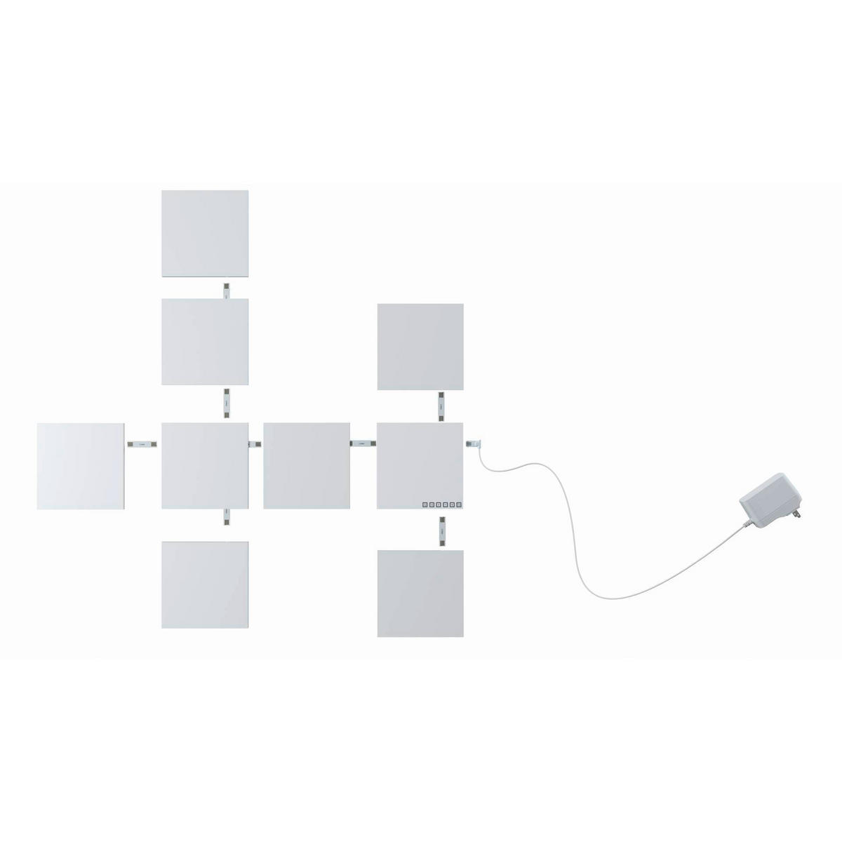 CANVAS STARTER KIT 9ER NANOLEAF CANVAS   - Weiß, Basics, Kunststoff (15/15cm)