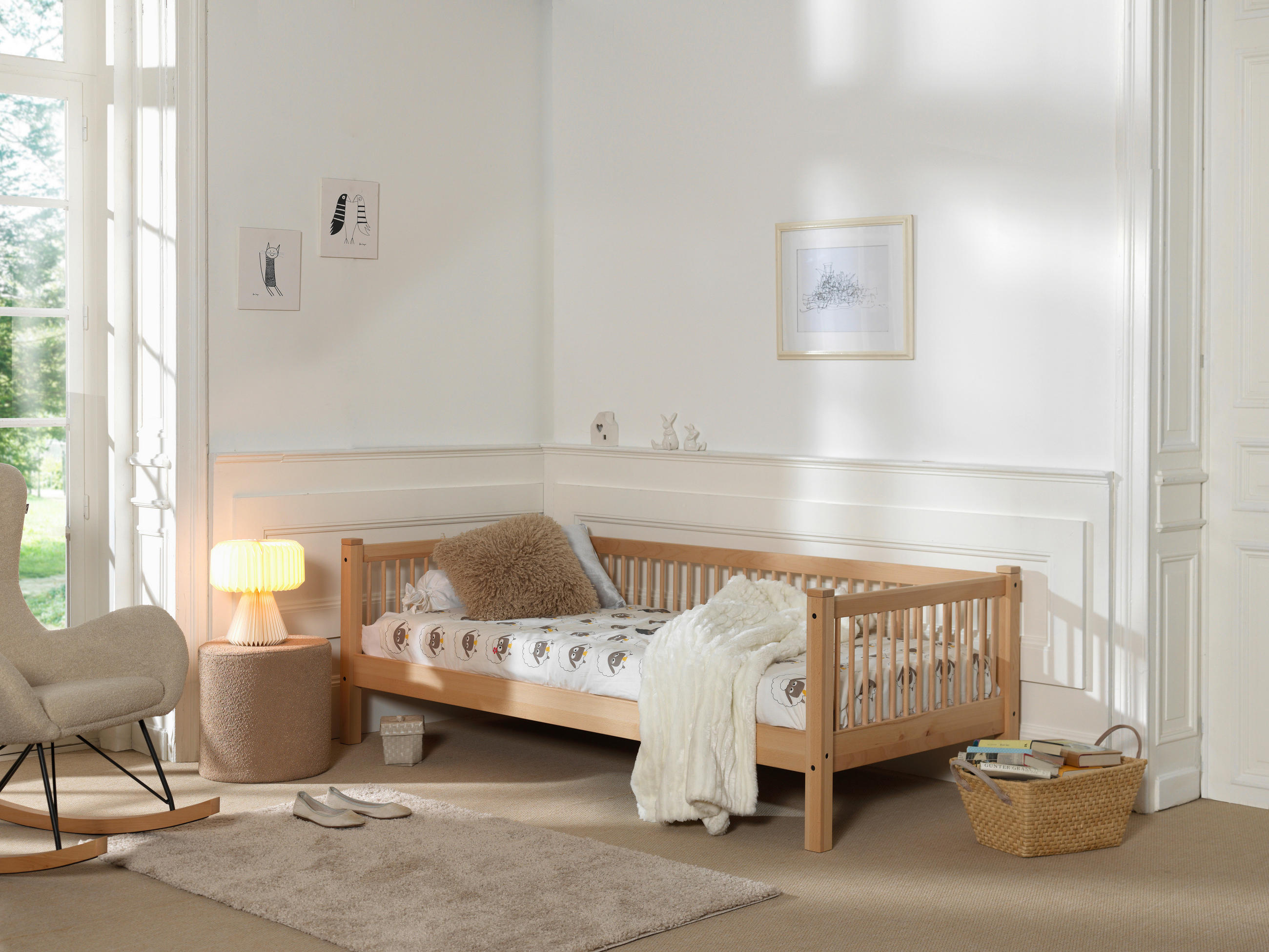 BETT 90/200 cm  in Buchefarben  - Buchefarben, MODERN, Holz (90/200cm) - Vipack