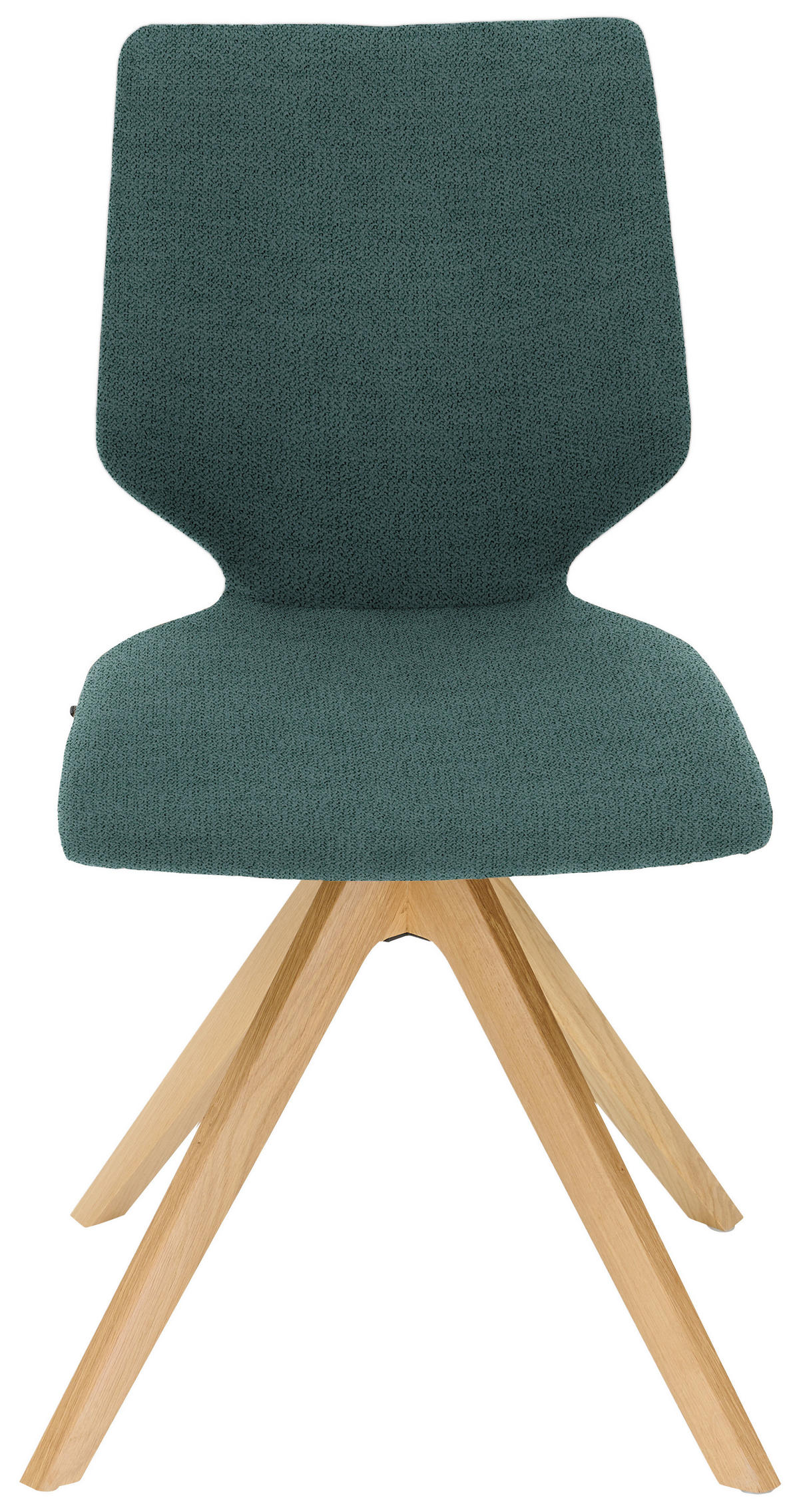 STUHL Struktur  - Türkis/Eichefarben, Design, Holz/Textil (50/92/64cm) - Venjakob