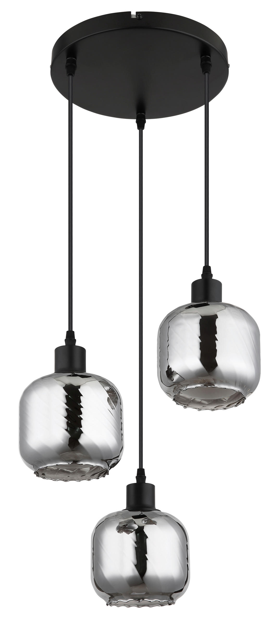 HÄNGELEUCHTE 35/120 cm  - Opal/Schwarz, Design, Glas/Kunststoff (35/120cm) - Globo