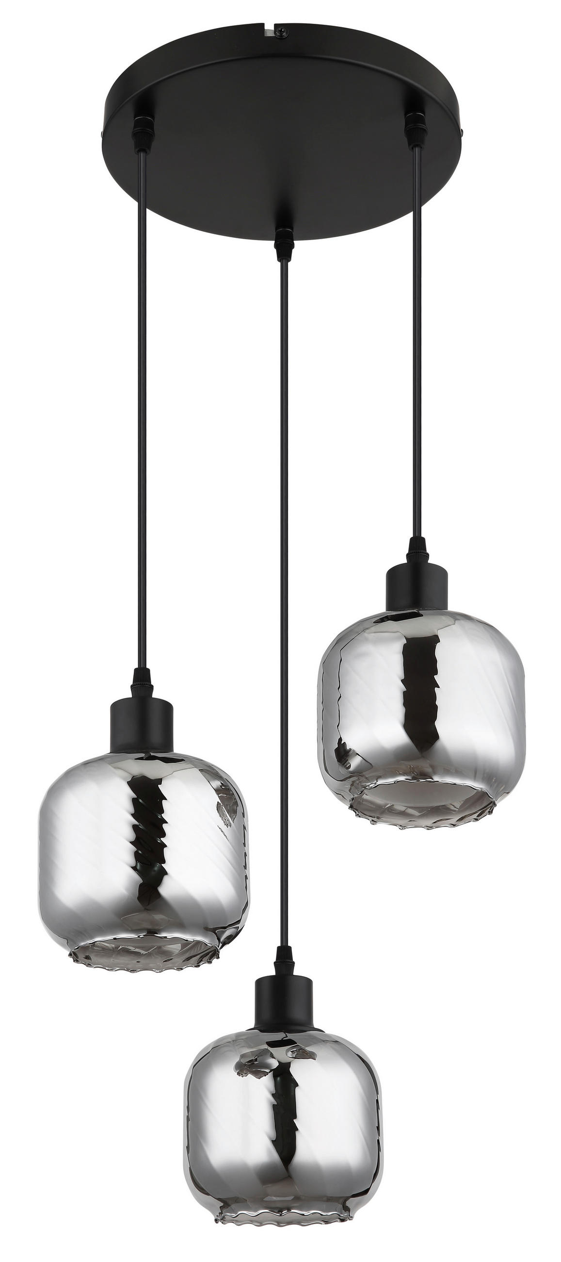 HÄNGELEUCHTE 35/120 cm  - Opal/Schwarz, Design, Glas/Kunststoff (35/120cm) - Globo