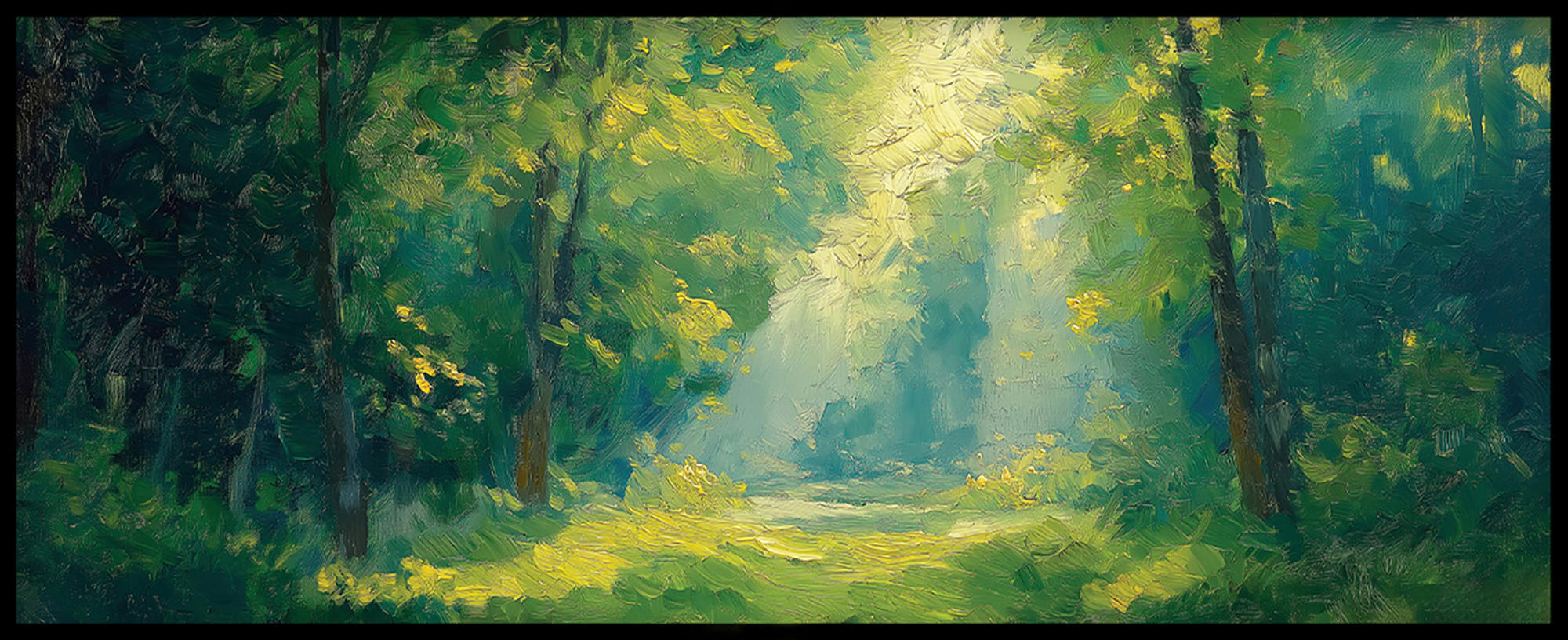 Euroart Metallbild Impressionistic Trees Iii Mehrfarbig 50x120x4 cm