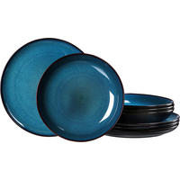TAFELSERVICE Blau BALI 8-teilig  - Blau, Trend, Keramik (28,5/17/28,5cm) - Ritzenhoff Breker