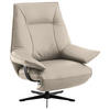 RELAXSESSEL in Leder Ecru  - Ecru/Beige, Design, Leder/Metall (92/79/82cm) - Dieter Knoll