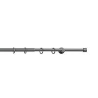 RUNDSTANGENGARNITUR   - Dunkelgrau, Basics, Metall (160-280cm) - Homeware