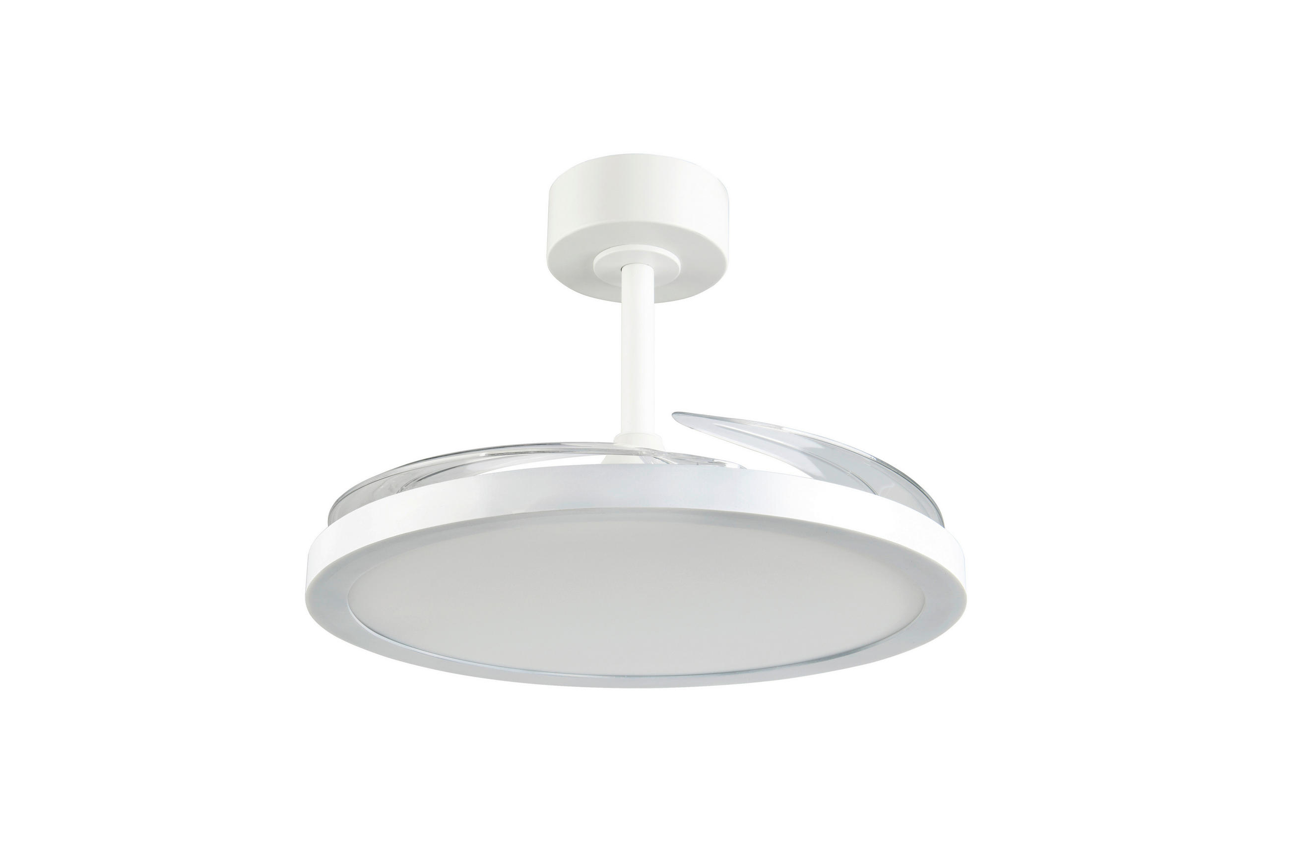 Deckenventilator Kasfjord Weiß Transparent D: 107 cm