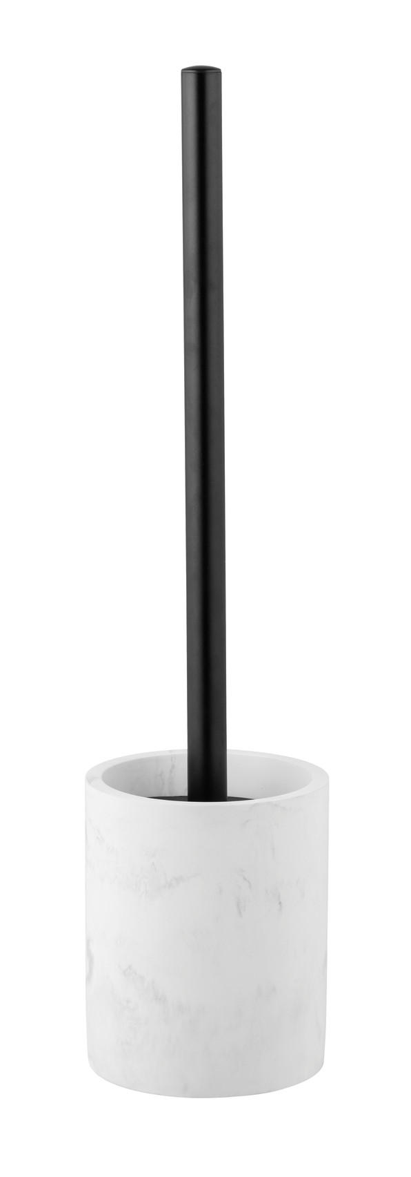WC-BÜRSTENGARNITUR in Metall  Kunststoff   - Schwarz/Weiß, KONVENTIONELL, Naturmaterialien/Kunststoff (9/40/9cm) - Schöner Wohnen