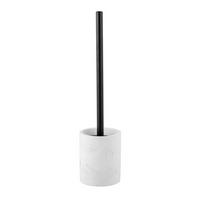 WC-BÜRSTENGARNITUR in Metall  Kunststoff   - Weiss/Schwarz, Konventionell, Naturmaterialien/Kunststoff (9/40/9cm) - Schöner Wohnen