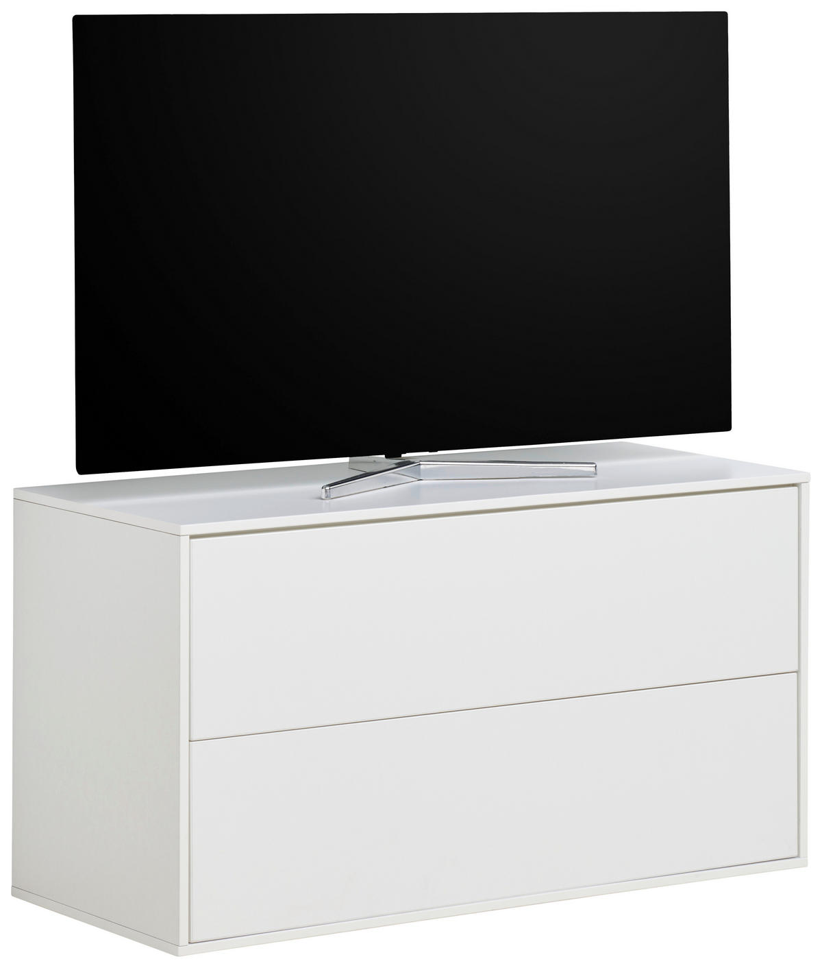 TV-ELEMENT 90,9/52/40 cm Weiß  90,9/52/40 cm  - Weiß, Design, Holzwerkstoff (90,9/52/40cm) - home24
