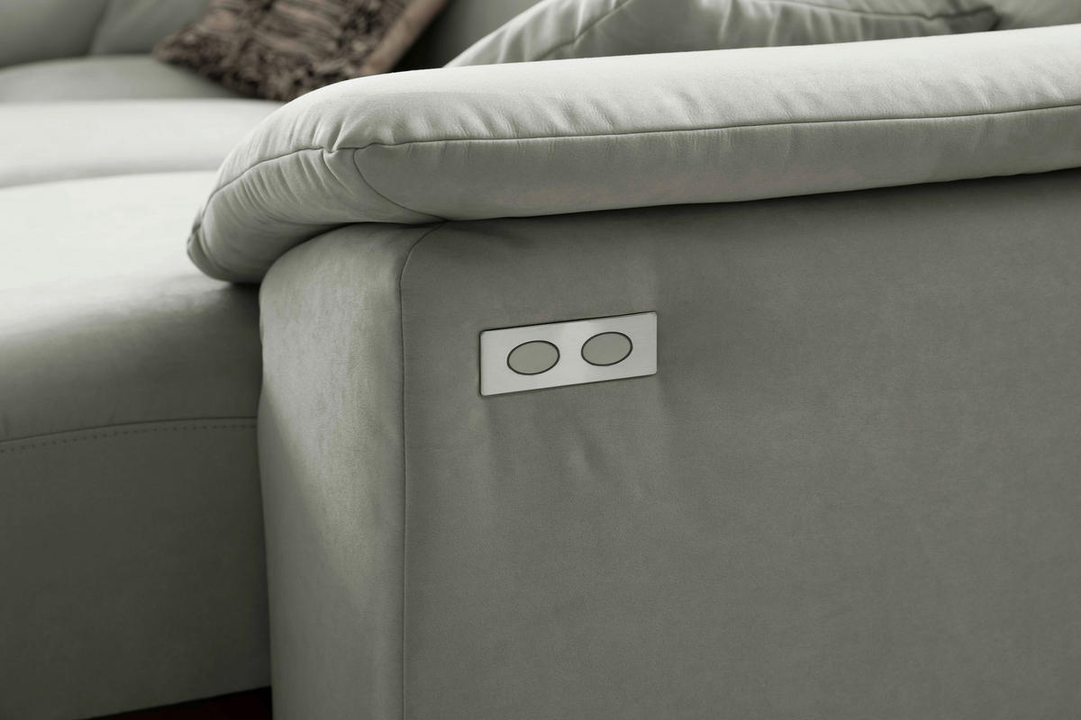 ECKSOFA in Mikrofaser Gelb, Orange  - Chromfarben/Gelb, Design, Holz/Textil (205/270cm) - Pure Home Lifestyle