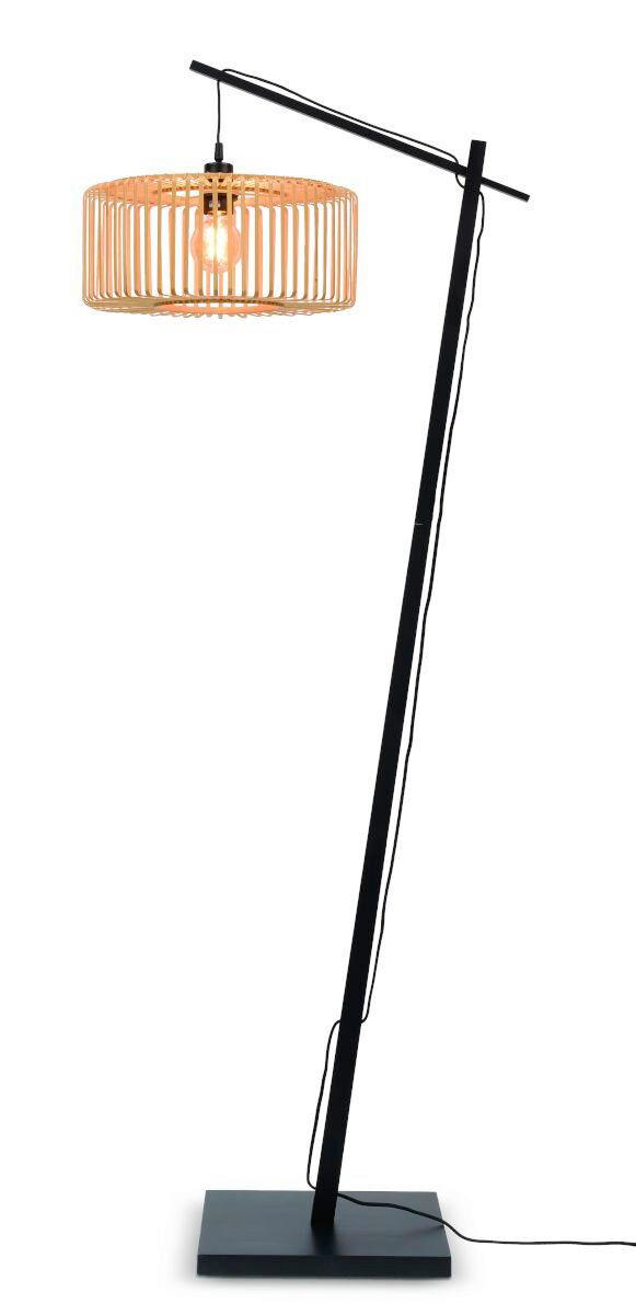 STEHLEUCHTE GOOD&MOJO 176/40/68 cm Skandinavisch  - Schwarz/Naturfarben, Trend, Holz (176/40/68cm) - Good & Mojo