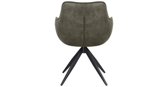 ARMLEHNSTUHL in Eisen Webstoff, Mikrofaser - Schwarz/Grau, Design, Textil/Metall (64/86/63cm) - Carryhome