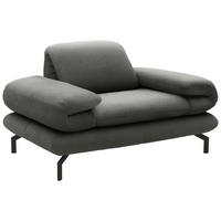 SESSEL Webstoff Grau    - Schwarz/Grau, Design, Textil/Metall (139 (197)/83 (110)/98cm) - LOOKS by W.Joop
