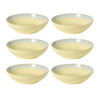 SUPPENTELLERSET Hellgelb 6-teilig Feinsteinzeug TAORMINA  - Hellgelb, Basics, Keramik (21.5cm) - Costa Nova