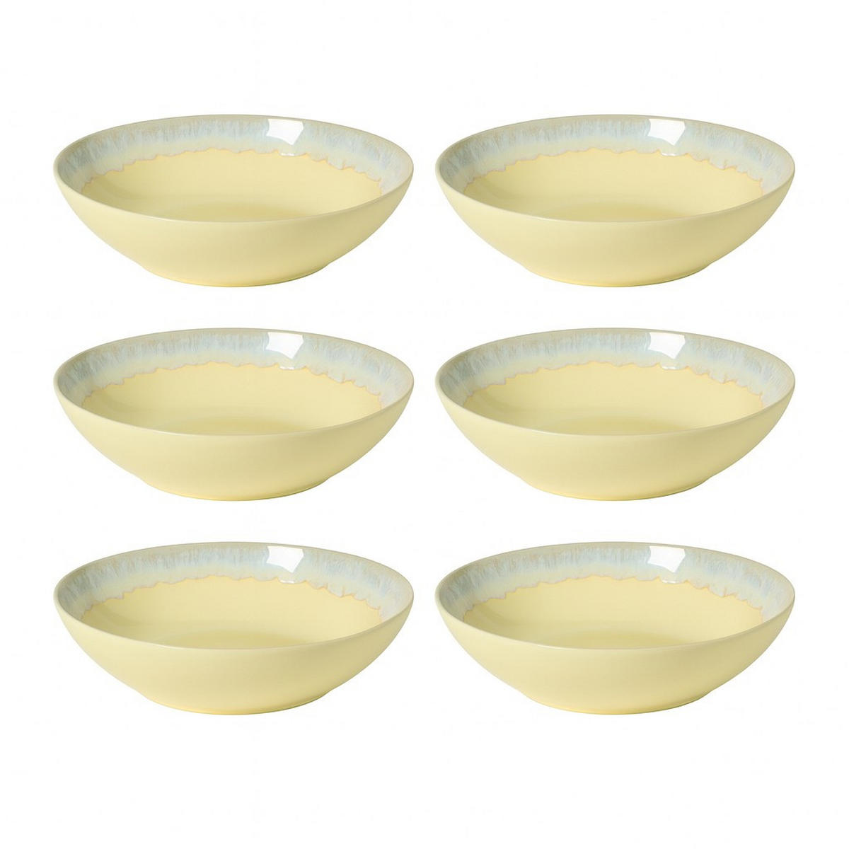 SUPPENTELLERSET Hellgelb 6-teilig Feinsteinzeug TAORMINA  - Hellgelb, Basics, Keramik (21.5cm) - Costa Nova