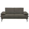 2,5-SITZER in Velours Grau  - Beige/Schwarz, Design, Textil/Metall (196/89/104cm) - Dieter Knoll