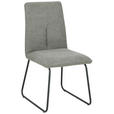 STUHL  Stoffauswahl Leinenoptik  Grau, Schwarz  - Schwarz/Grau, Design, Textil/Metall (48/86/59cm) - Xora