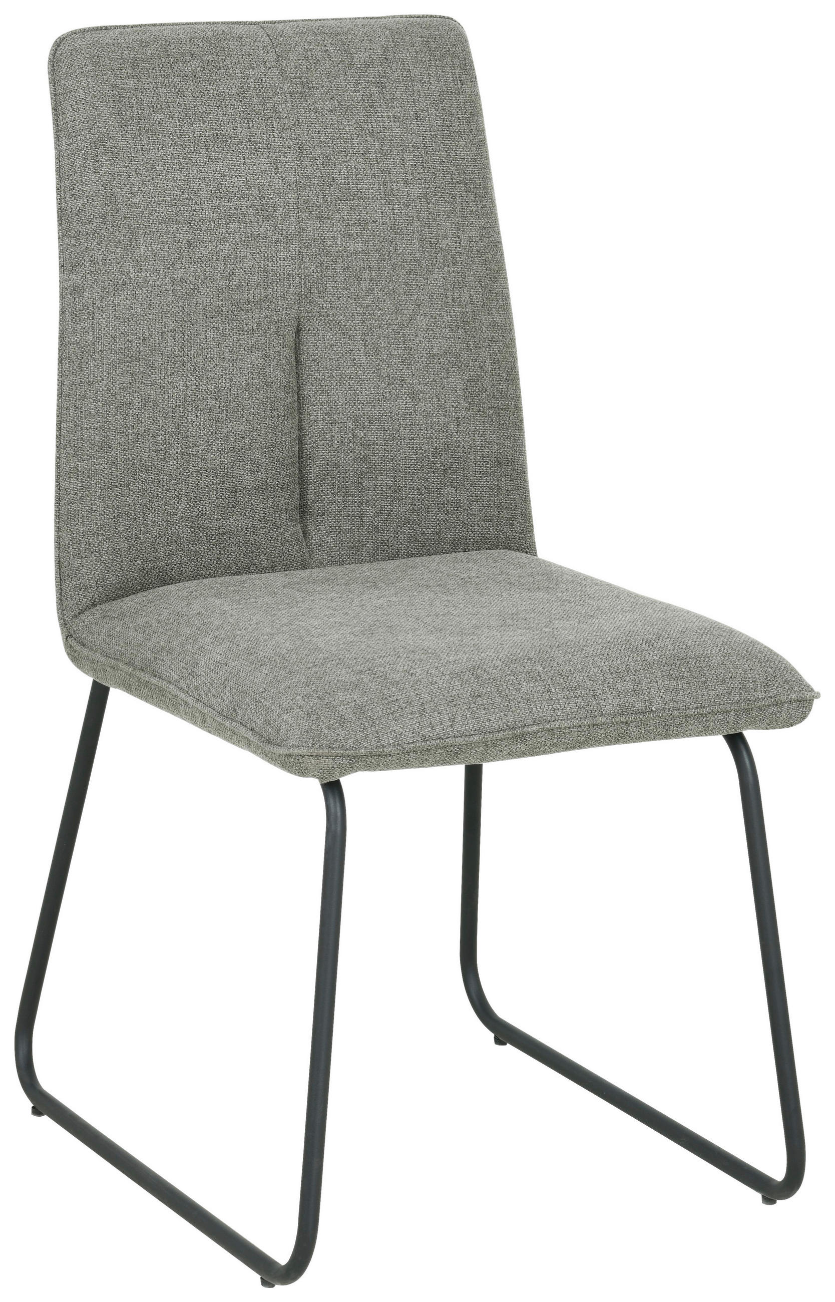 Scaun din metal, textil, gri, negru