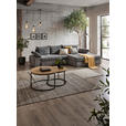 ECKSOFA in Flachgewebe Grau  294/173 cm  - Chromfarben/Weiß, Design, Kunststoff/Textil (294/173cm) - Carryhome